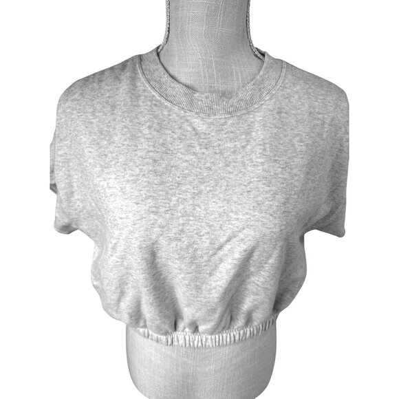 DSG Twitch + Allison Gray Cropped Short Sleeve Sweatshirt M - Picture 2 of 8